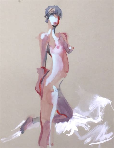 Nude Painting Original Watercolor Painting Of Nude By Etsy