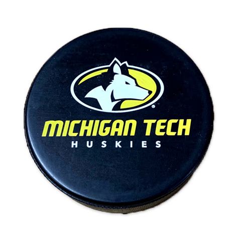 44rr Michigan Tech Huskies Hockey Puck Michigan Tech University Images