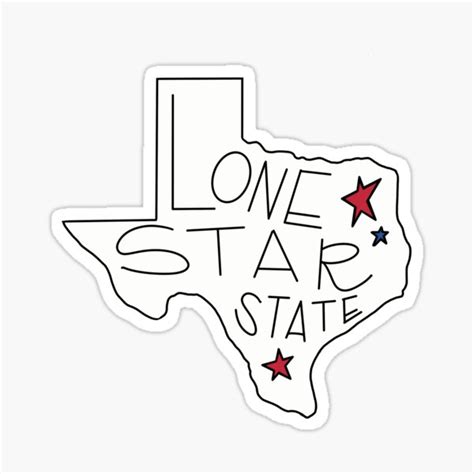 Texas — Lone Star State Sticker For Sale By Ejbannen Redbubble