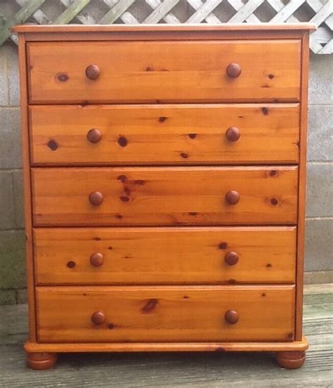 Solid Pine Chest Of 5 Drawers In Torquay Devon Gumtree