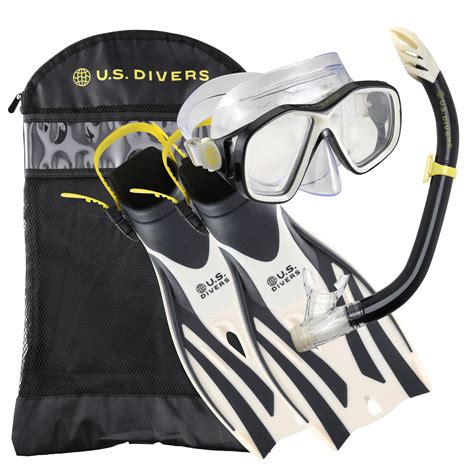 Us Divers Playa Adult Snorkeling Set Mask Fins Snorkel And Gear Bag Included Largex