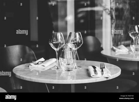 Fancy french restaurant interior decor hi-res stock photography and