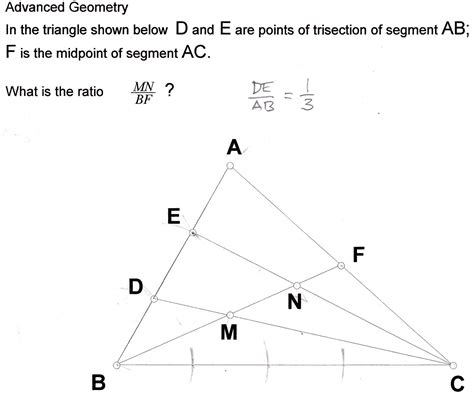 Geometry In The Triangle ABC D And E Are Points Of Trisection Of