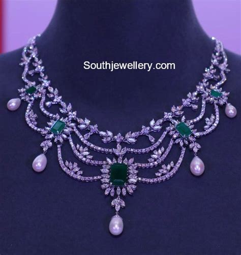 Latest Diamond Necklace Collection By Tanishq Jewellery Designs