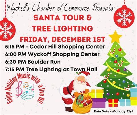 Wyckoff Tree Lighting 4 Santa Claus Visits Set For Friday Wyckoff