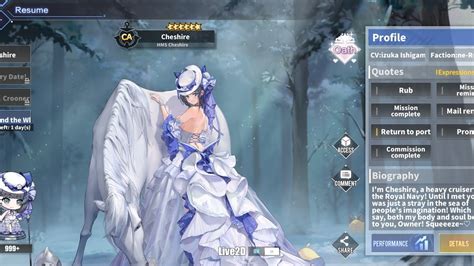 Cheshire The Cat And White Steed Skin Live D Azur Lane Youtube
