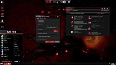 Startrek Black Red Skinpack For Windows 710 Skin Pack Theme For