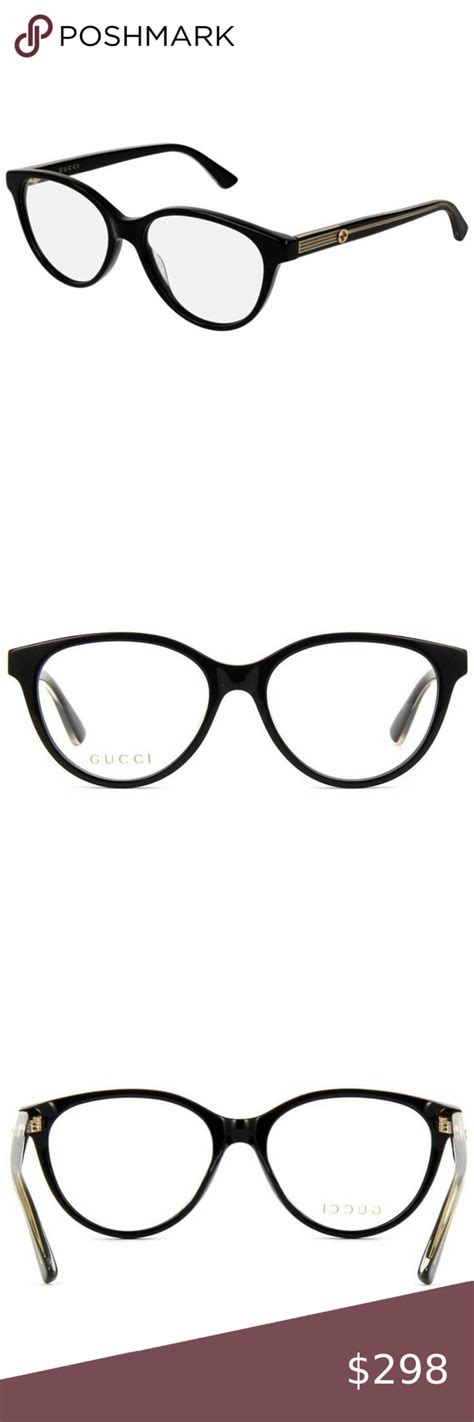 Brand New Gucci Gg0379o 001 Black Eyeglass Eyeglass Brand Vintage Gucci Womens Accessories