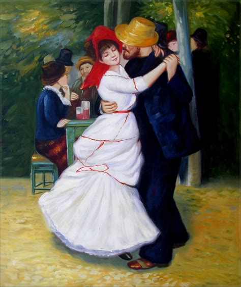 Pierre Renoir Dance At Bougival Repro Hand Painted Oil Painting