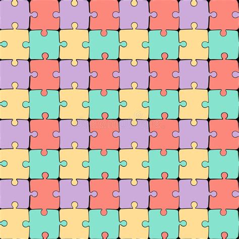 Seamless Pattern Puzzles Stock Illustrations 1202 Seamless Pattern