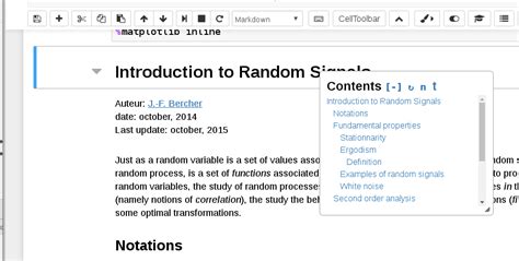 Comment Puis Je Ajouter Une Table Des Mati Res Un Notebook Jupyter Jupyterlab