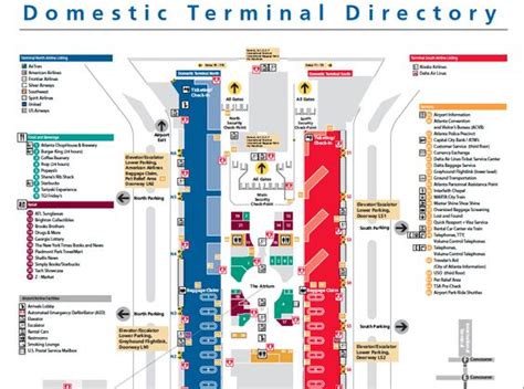 Atlanta Airport Food Map Concourse B Hartsfield Jackson International