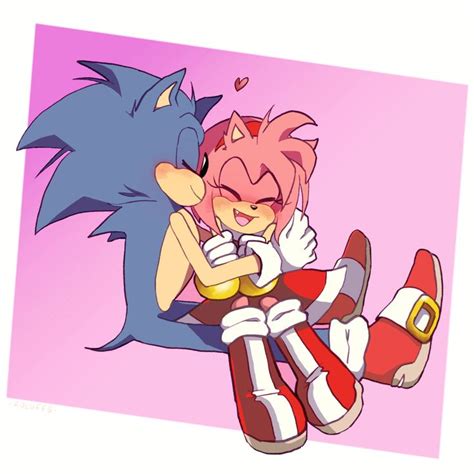 Sonic Being Gentle And Sweet With Amy Is Chefs Romance Dawn Sonic And Amy Sonic Sonic
