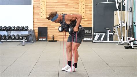 Banded Dumbbell Bent Over Row Youtube