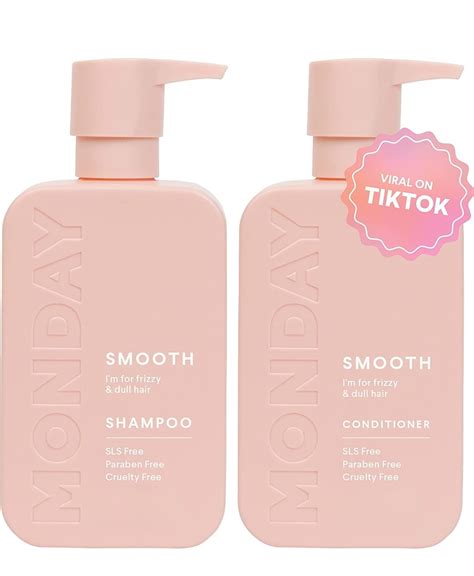 Monday Haircare Smooth Shampoo And Conditioner Set 30 Fl Oz Each Sls Paraben And Cruelty