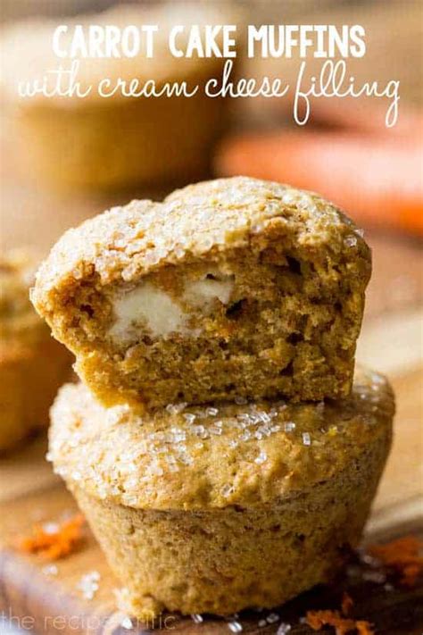 Carrot Cake Muffins With Cream Cheese Filling The Recipe