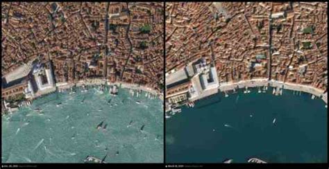 Venice Italy From Space Before And After Coronavirus Lockdown Discvr