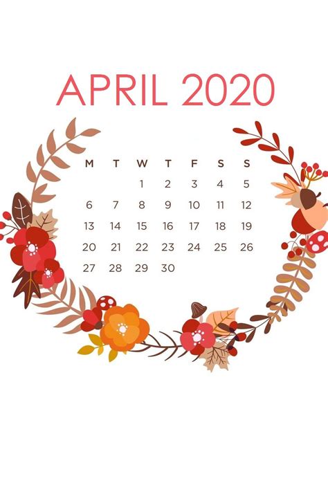 April 2020 Calendar Wallpapers Hd Background Images Photos Gambaran