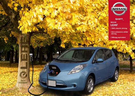 Graphics Portfolio Nissan Leaf 100 Electric Car Advertisement Ycn