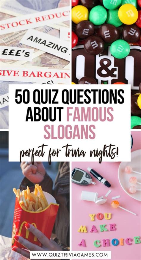 50 Slogan Quiz Questions And Answers Quiz Trivia Games