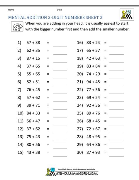 Math For 3rd Graders Worksheet