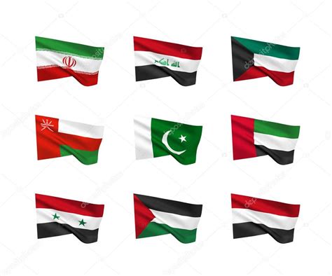 This flag has just got. Vector flags (Middle East countries) — Stock Vector ...