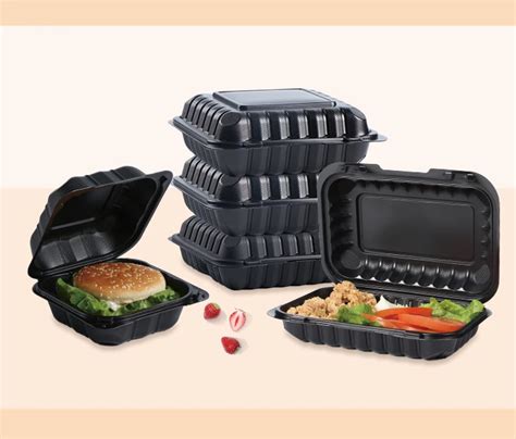 Mfpp Mineral Filled Plastic Fast Meal Disposable Lunch Box Pp Clamshell