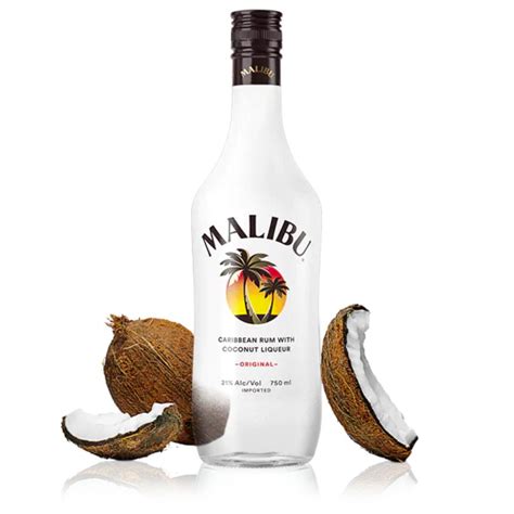 Malibu is a coconut flavored liqueur, made with caribbean rum, and possessing an alcohol content by volume of 21.0 % (42 proof). Buy Malibu Rum Original Online - Notable Distinction