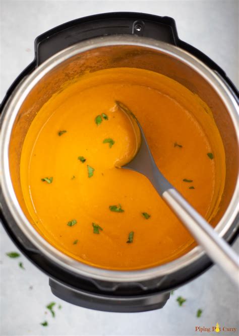 Easy Instant Pot Carrot Soup With Ginger And Coconut Milk Piping Pot Curry