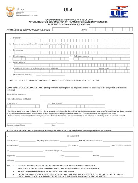 Uif Registration Form For Employees Pdf 2020 2021 Fill And Sign