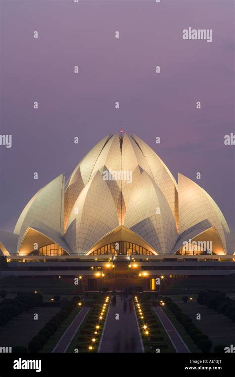 India Delhi Lotus Temple The Baha I House Of Worship Popularly Known As