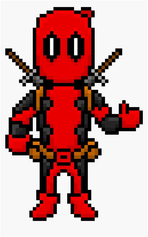 Minecraft Deadpool Pixel Art Grid Pixel Art Grid Gallery