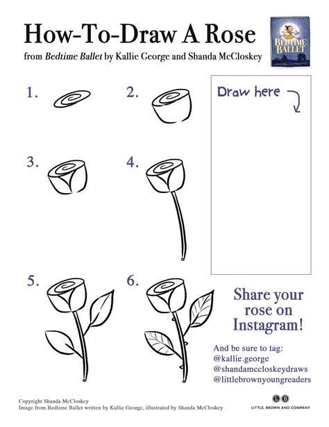 How To Draw A Rose Step By Step Shanda Mccloskey Childrens