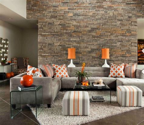Pin By Ale Chávez On Show Rooms Living Room Orange Grey And Orange