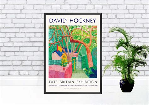 David Hockney The Gate Exhibition Print Hockney Art Print Etsy