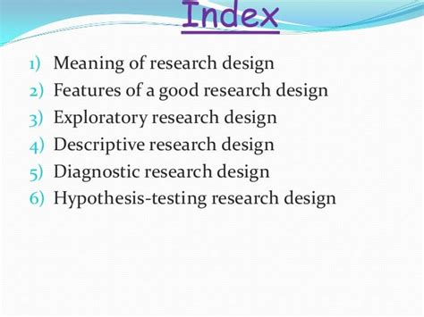 Significance Of Research Design Ppt