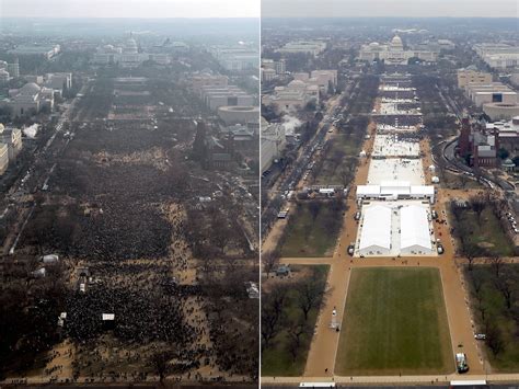 here are the photos that show obama s inauguration crowd was bigger than trump s the
