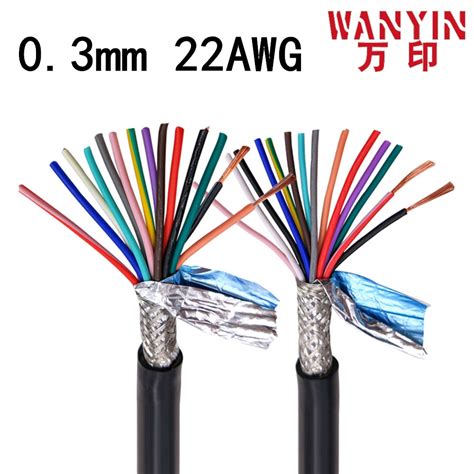 Multi Core Shielded Cable Rvvp22awg 03mm 2 Core 3 4 5 6 8 10 12 24