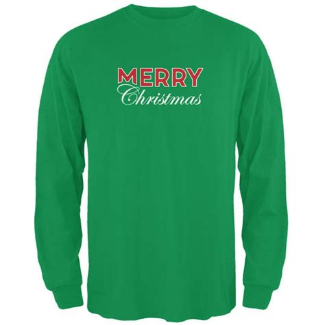Old Glory Holiday Merry Christmas Mens Long Sleeve T Shirt Irish