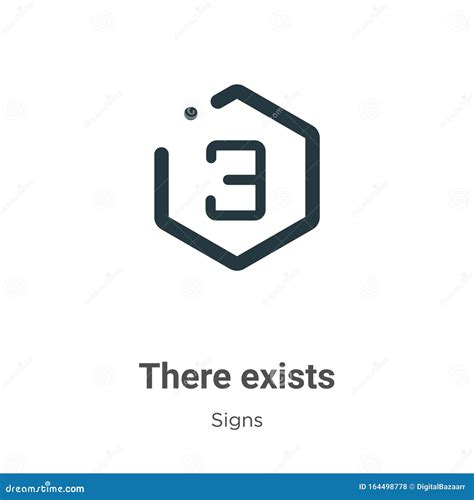 There Exists Symbol Vector Icon On White Background Flat Vector There