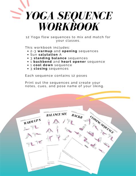 Yoga Sequence Workbook Pre Made Yoga Sequences Etsy