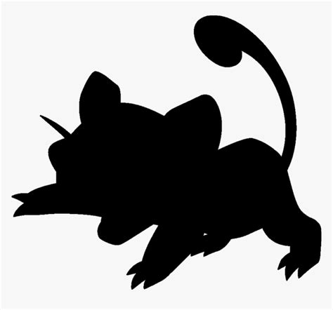 Pokemon Silhouette Rattata Hd Png Download Kindpng