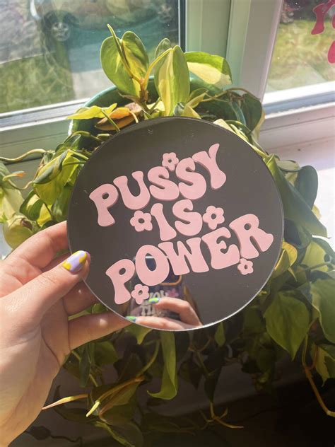 Pussy Is Power Mini Mirror By Printed Weird