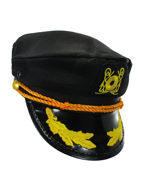 Adult Yacht Boater Sailor Ship Captain Hat Cap Navy Marine Admiral