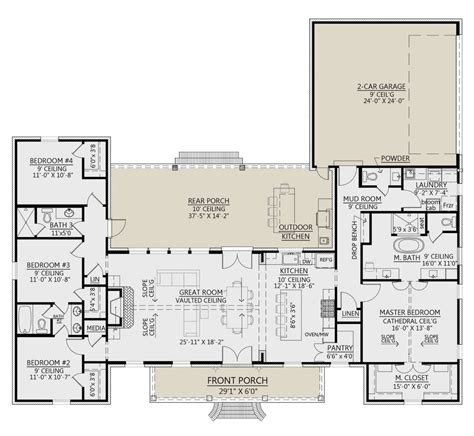 French Country Plan 2350 Square Feet 4 Bedrooms 35 Bathrooms