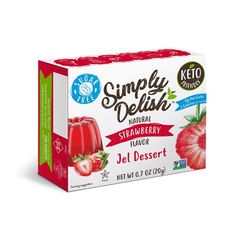 home all simply delish jel dessert strawberry 20g