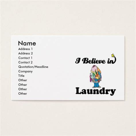 I Believe In Laundry Business Card Zazzle Laundry Business