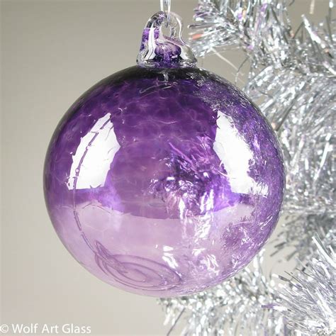 Purple Amethyst Ornament Purple Christmas Purple Christmas Ornaments Glass Blowing