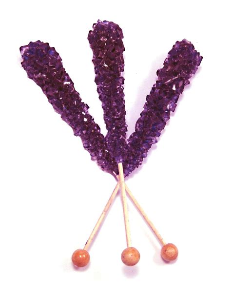 Unwrapped Purple Rock Candy Sticks Old Time Candy