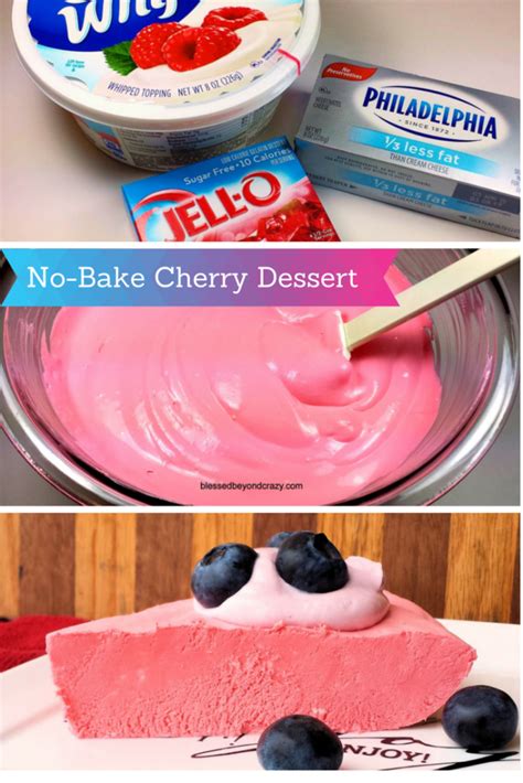 These are super simple to throw together. Low-Carb, No-Bake Cherry Dessert - Blessed Beyond Crazy